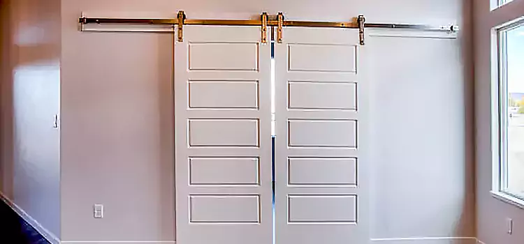Glass Barn Door with Installation Hardware Kit Bell