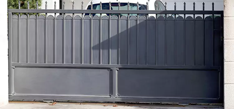 Metal Driveway Gate Installation Bell